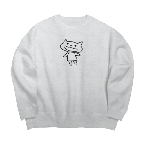 食べたそうなネコ Big Crew Neck Sweatshirt