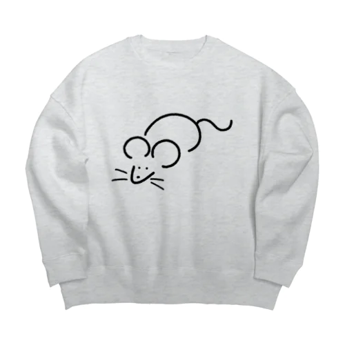 ねずみ Big Crew Neck Sweatshirt