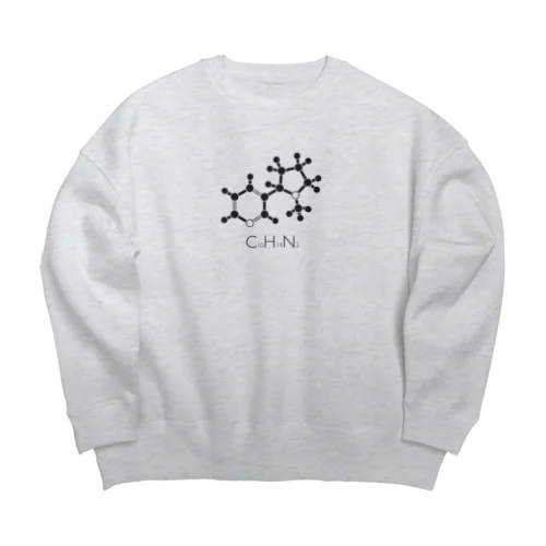 煙草 ニコチンの化学構造式  Big Crew Neck Sweatshirt