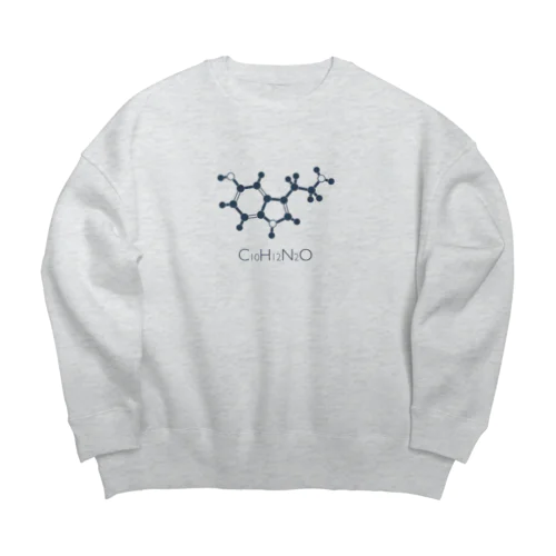 セロトニンの化学構造式 C10H12N2O Big Crew Neck Sweatshirt