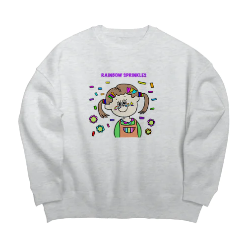 ツインテールスプリンクルちゃん🌈 Big Crew Neck Sweatshirt