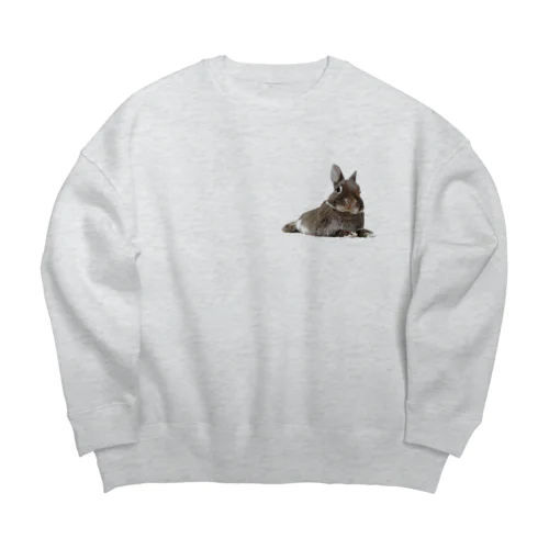 うさぎのほーりー① Big Crew Neck Sweatshirt