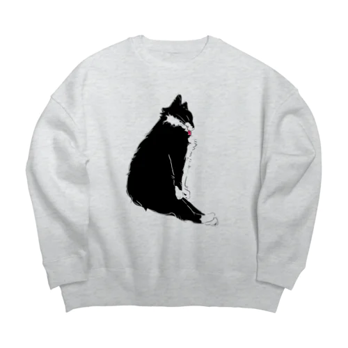 ねこ Big Crew Neck Sweatshirt