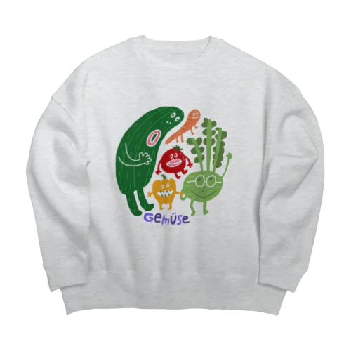 Gemüse_Monster Big Crew Neck Sweatshirt