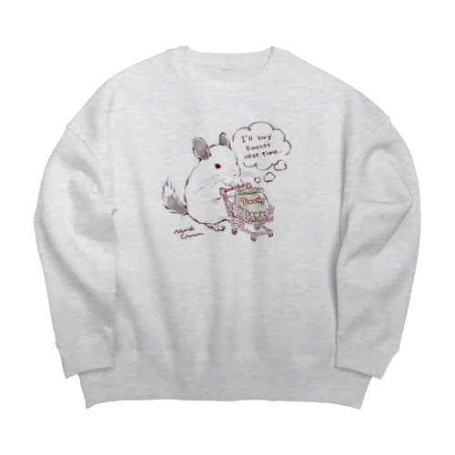 お買いものチンチラ Big Crew Neck Sweatshirt