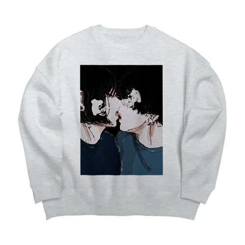 smoke Kiss Big Crew Neck Sweatshirt