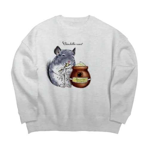 チンチラ乳酸菌ペロリ Big Crew Neck Sweatshirt