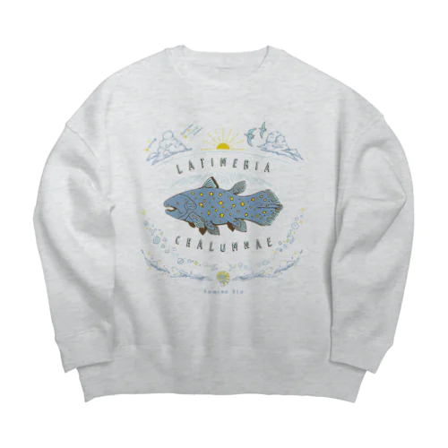 （線/カラー）シーラカンス  Big Crew Neck Sweatshirt