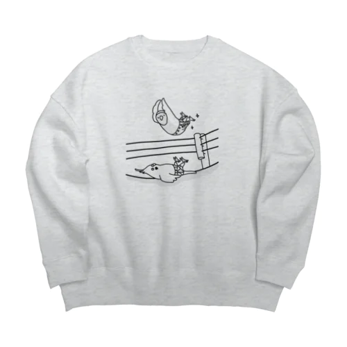 コザクラさんダイビングボディプレス！ Big Crew Neck Sweatshirt