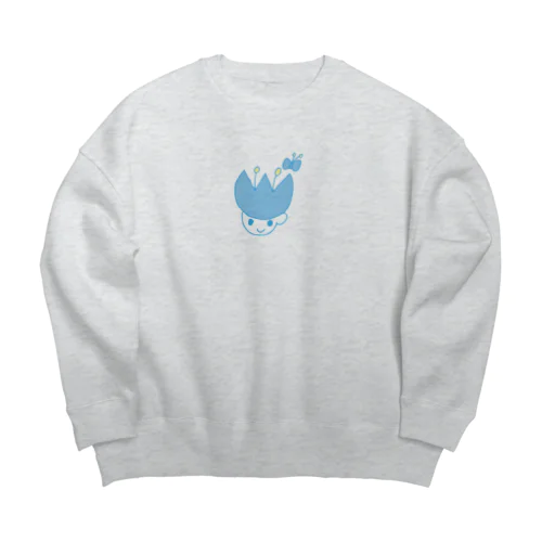 星男　花男くん blue Big Crew Neck Sweatshirt