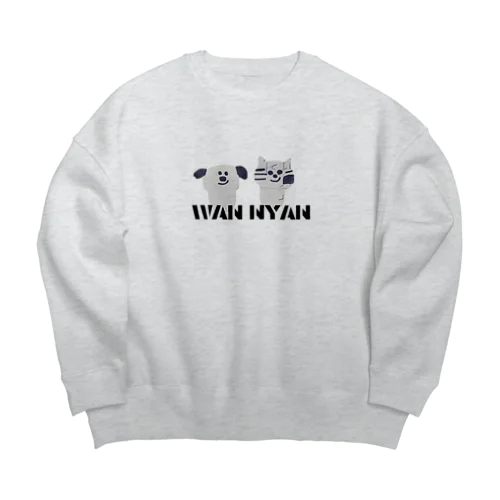 WANNYAN−スタイリッシュ− Big Crew Neck Sweatshirt