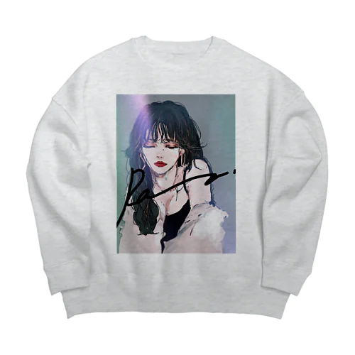 GIRL FRIEND Big Crew Neck Sweatshirt