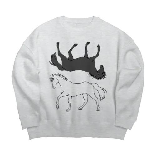 Black and White Big Crew Neck Sweatshirt