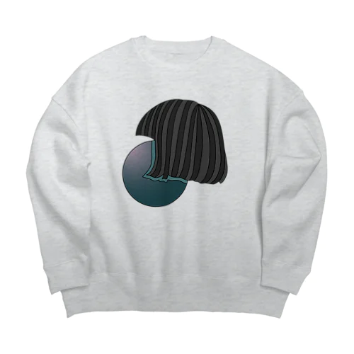 おかっぱ Big Crew Neck Sweatshirt