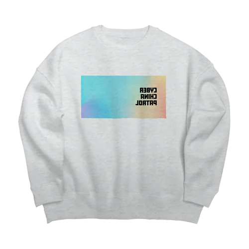 電脳チャイナパトロール・鏡 Big Crew Neck Sweatshirt