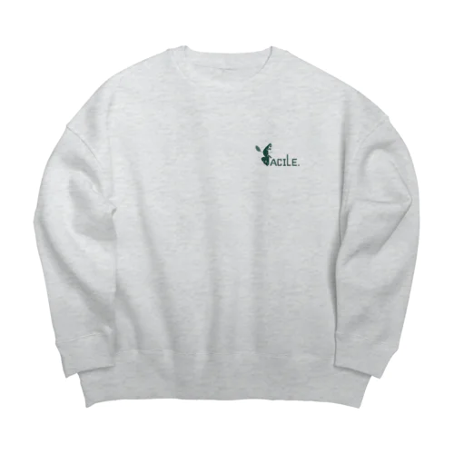 facile original logo  Big Crew Neck Sweatshirt