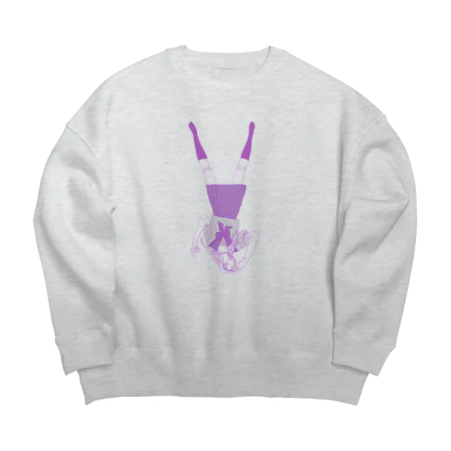 おちるちゃん　セーラー服　JK Big Crew Neck Sweatshirt