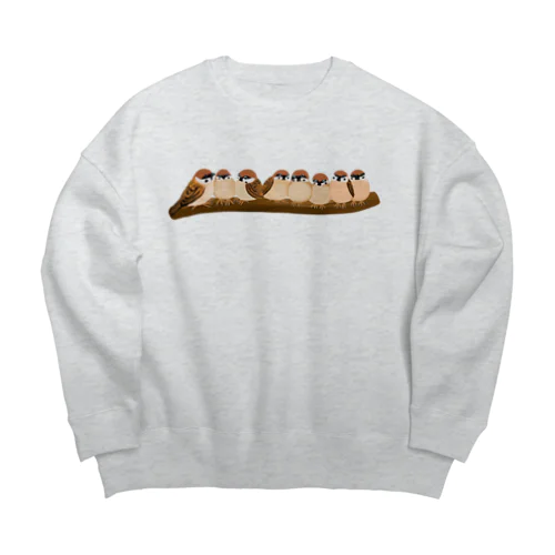 ぎゅうっとsparrowず① Big Crew Neck Sweatshirt