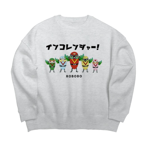 ROBOBO「インコレンジャー」 Big Crew Neck Sweatshirt