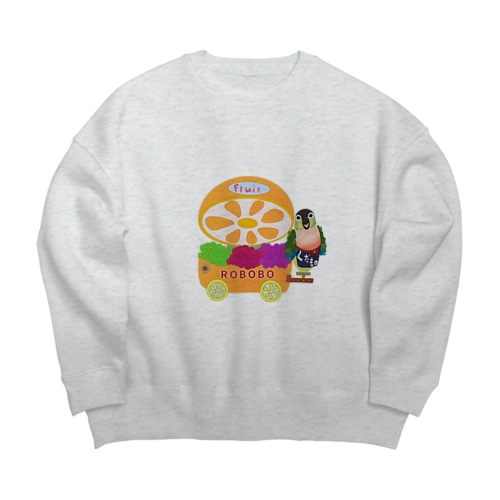 ROBOBO 果物屋さん Big Crew Neck Sweatshirt