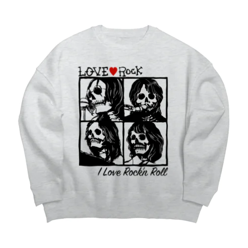 LOVE ROCK Big Crew Neck Sweatshirt