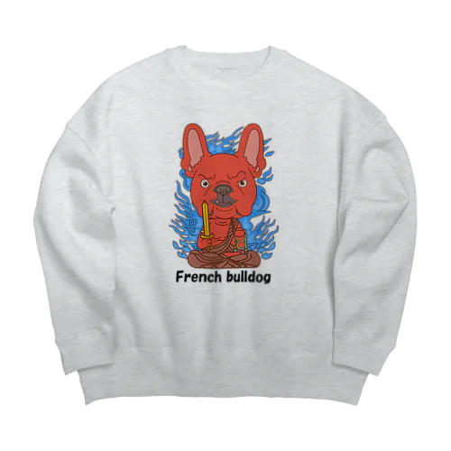 不動明王　フレンチブルドッグ Big Crew Neck Sweatshirt