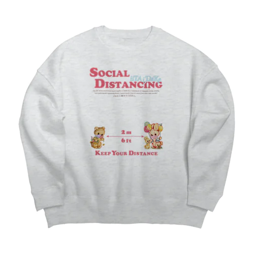 "2m離れよう" Big Crew Neck Sweatshirt