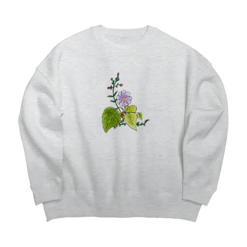 花飾り Big Crew Neck Sweatshirt