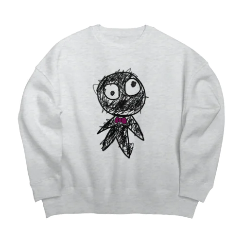 BLACK Big Crew Neck Sweatshirt