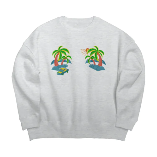 ゆるスカ パームツリー 180 Big Crew Neck Sweatshirt