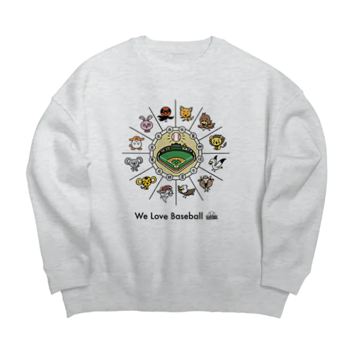 「野球が大好きだ」 Big Crew Neck Sweatshirt