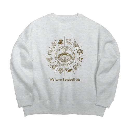 「野球大好き」トキメキゴールド Big Crew Neck Sweatshirt