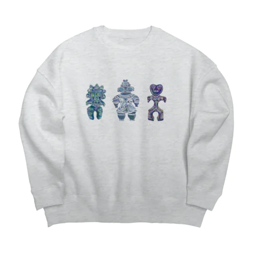 土偶三姉妹 Big Crew Neck Sweatshirt