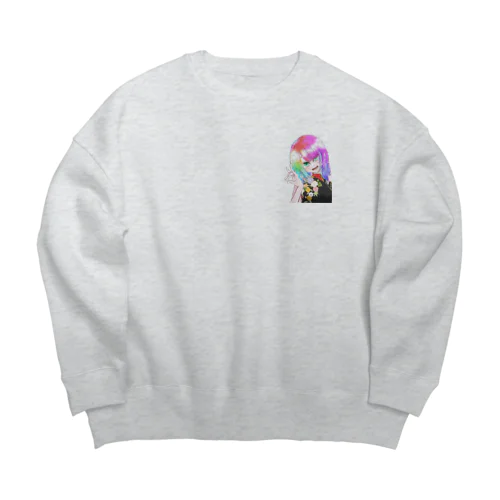 にじいろチャイナちゃん Big Crew Neck Sweatshirt