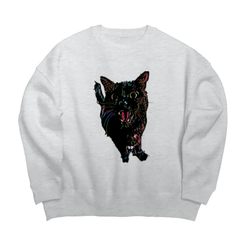 おねだり黒猫。 Big Crew Neck Sweatshirt