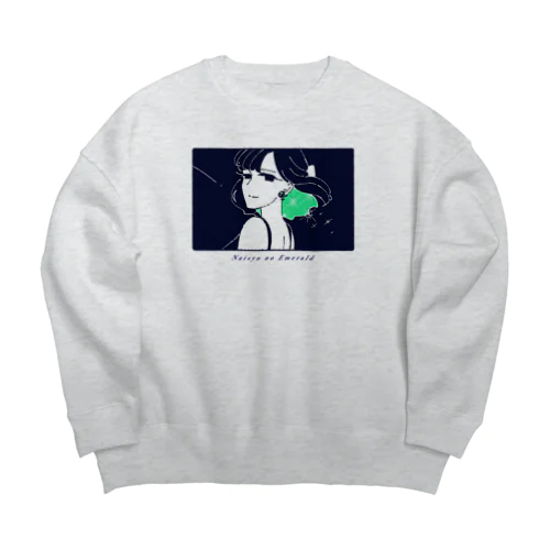 ナイショのエメラルド Big Crew Neck Sweatshirt