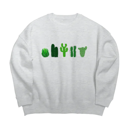 カクタス🌵サボテン🌵 Big Crew Neck Sweatshirt