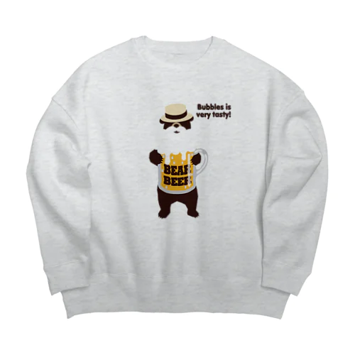 ビールベアー(ふちなしバージョン) Big Crew Neck Sweatshirt