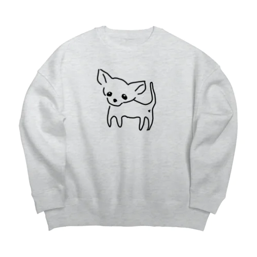 ゆるチワワ（クリア） Big Crew Neck Sweatshirt