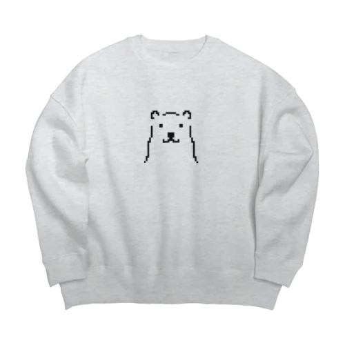 しろくま.（くろいろ） Big Crew Neck Sweatshirt