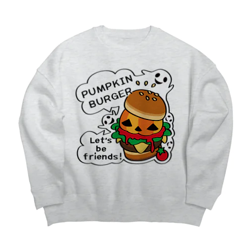 Gz かぼちゃバーガーA Big Crew Neck Sweatshirt