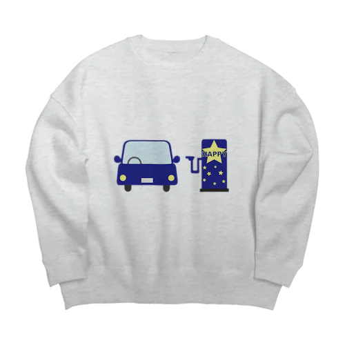 happy Big Crew Neck Sweatshirt