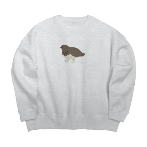 らいちょう夏毛 Big Crew Neck Sweatshirt