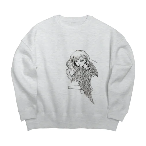 堕天使ちゃん Big Crew Neck Sweatshirt