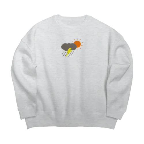 情緒不安定：文字なし Big Crew Neck Sweatshirt