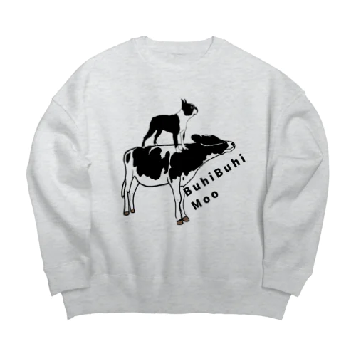 ブヒブヒムー Big Crew Neck Sweatshirt