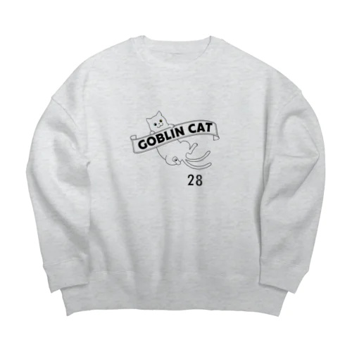 猫又ウヰスキー Big Crew Neck Sweatshirt