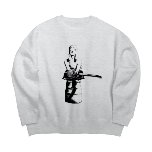 ドブロを弾く埴輪 Big Crew Neck Sweatshirt