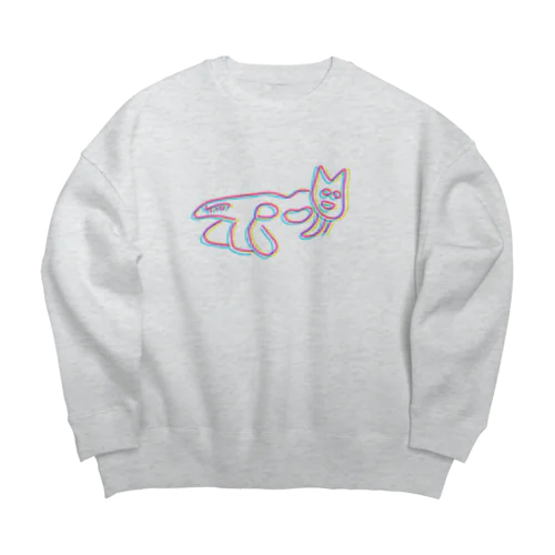 ナスカの地上絵：ネオンカラー Big Crew Neck Sweatshirt