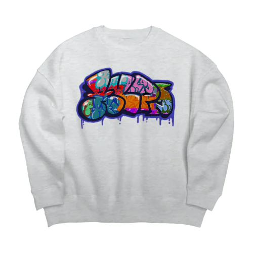 SelfOverLap"AKPN"Throwups Big Crew Neck Sweatshirt